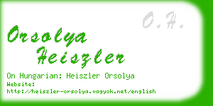 orsolya heiszler business card